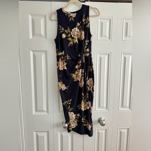 Cotton floral midi dress